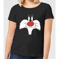 Looney Tunes Sylvester Big Face Women's T-Shirt - Black - L