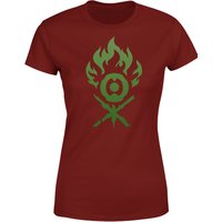 Magic The Gathering Gruul Symbol Women's T-Shirt - Burgundy - L - Black