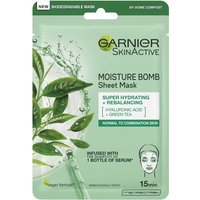Garnier Moisture Bomb Grüner Tee Feuchtigkeitsspendende Gesichtstuchmaske für Mischhaut 32 g