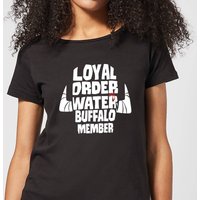 The Flintstones Loyal Order Of Water Buffalo Member Women's T-Shirt - Black - L