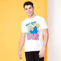 Cartoon Network Spin-Off Johnny Bravo Don't Touch The Hair T-Shirt - White - XXL