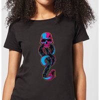 Harry Potter Dark Mark Neon Women's T-Shirt - Black - L