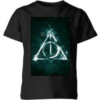 Harry Potter Hallows Painted Kids' T-Shirt - Black - 11-12 Years