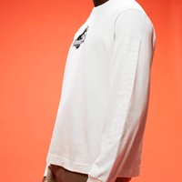Jurassic Park Primal Embroidered Long Sleeve T-Shirt - Cream - XS