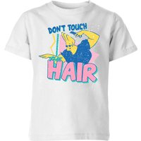 Cartoon Network Spin-Off Johnny Bravo Don't Touch The Hair Kids' T-Shirt - White - 11-12 Years