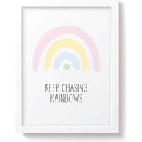 Snüz, Snüz Keep Chasing Rainbows Nursery Print - Pastel Snüz, Snüz Keep Chasing Rainbows Nursery Print - Pastel