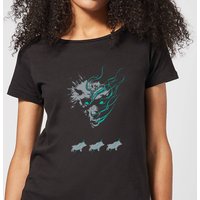 Magic The Gathering Throne of Eldraine Big Bad Wolf Women's T-Shirt - Black - L