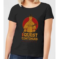 Samurai Jack My Quest Continues Women's T-Shirt - Black - L