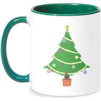 Buttons Tree Mug - White/Green