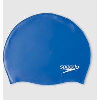 Speedo Junior Plain Moulded Silicone Swim Cap Blue