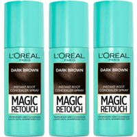 L’Oréal Paris Magic Retouch Dark Brown Root Concealer Spray Trio Bundle