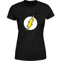Justice League Flash Logo Women's T-Shirt - Black - L