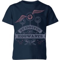 Harry Potter Quidditch At Hogwarts Kids' T-Shirt - Navy - 11-12 Years