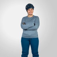Endura Women's SingleTrack L/S Jersey - Blue steel | Extra 10% off first order.