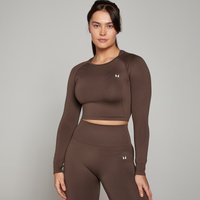Image of Myprotein MP Women's Shape Seamless Long Sleeve Crop Top - Walnut - XXL