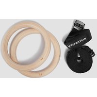 Image of Myprotein Myprotein Wooden Gymnastic Rings - Black