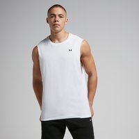 Image of Myprotein MP Men's Rest Day Drop Armhole Tank Top - White - XXL