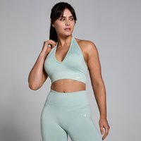 Image of Myprotein MP Women's Tempo Seamless Halter Neck Bra - Fresh Mint - XS