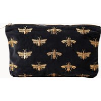 Elizabeth Scarlett Honey Bee Charcoal Velvet Everyday Pouch