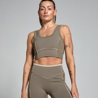 Image of Myprotein MP Women's Tempo Contrast Texture Sports Bra - Espresso - XS