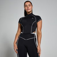 Image of Myprotein MP Women's Tempo Contrast Piping 1/4 Zip Top - Black - L