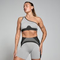 Image of Myprotein MP Women's Contrast Rib Seamless Bra - Black/Grey - XS