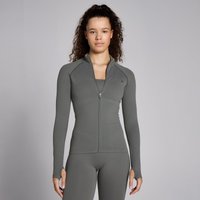 MP Women's Waffle Seamless Full Zip Jacket - Gun Metal - XL