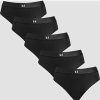 Image of Myprotein MP Women's Mid Rise Bikini Brief (5 Pack) - Black - M