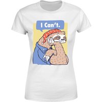 Threadless x IWOOT I Can't Funny Lazy Sloth Parody Women's T-Shirt Threadless x IWOOT I Can't Funny Lazy Sloth Parody Women's T-Shirt