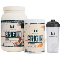 Image of Myprotein Origin Bundle - Protein - Chocolate Chip Cookie - Pre-Workout - Orange Mango Soda - Shaker