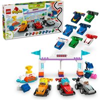 LEGO® DUPLO® Town F1® Team Race Cars & Drivers Building Toy for Family Fun 10445