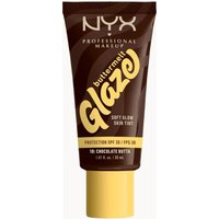 NYX Professional Makeup Buttermelt Glaze Soft Glow Skin Tint + SPF/FPS 30 Foundation (Various Shades) - Chocolate