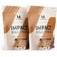 Image of Myprotein Impact Whey Protein – Twin Pack - Chocolate Caramel with Crunchy Biscuit Pieces - Chocolate Caramel with Crunchy Biscuit Pieces