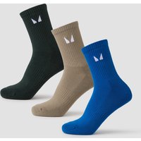 Image of Myprotein MP Unisex Crew Socks (3 Pack) - Earth Multipack - UK 12-14