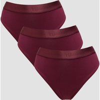Image of Myprotein MP Women's Mid Rise Bikini Brief (3 Pack) - Deep Berry - XS