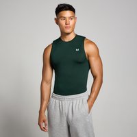 Image of Myprotein MP Men's Tempo Pillar Graphic Seamless Tank - Dark Emerald - M