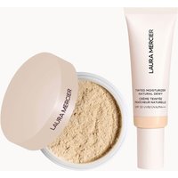 Laura Mercier Mini Translucent Loose Setting Powder Ultra Blur and Tinted Moisturiser Natural Dewy SPF 30 Duo (Various Shades) - 0N Silk
