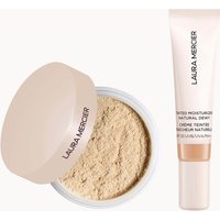Laura Mercier Mini Translucent Loose Setting Powder Ultra Blur and Travel Size Tinted Moisturiser Dewy Duo (various shades) - 3N Sand
