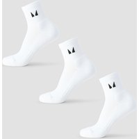 Myprotein UK My Protein MP Running Ankle Socks (3 pack) - White - UK 9-11