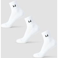 MP knöchellange Laufsocken (3er-Pack) – Weiß - UK 12-14 — Bild 1