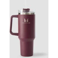 Image of Myprotein Myprotein Metal Side Handle Straw Bottle 1200ml - Deep Berry