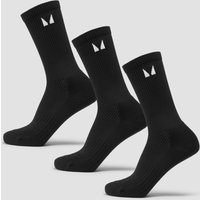 Image of Myprotein MP Running Socks (3 pack) - Black - UK 9-11