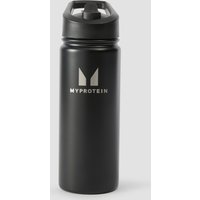 Myprotein Flip-Trinkhalmflasche aus recyceltem Metall, 500 ml – Schwarz — Bild 1