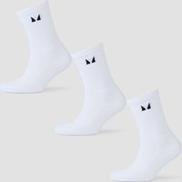 Image of Myprotein MP Running Socks (3 pack) - White - UK 6-8