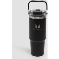 Myprotein Recycelte Metall Tragegriff Strohhalm-Flasche 900ml - Schwarz