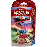 Disney Lorcana Trading Card Game Reign of Jafar Ruby & Steel Starter Deck