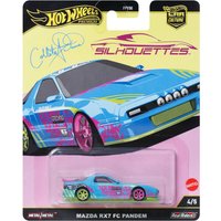 JBK60 Mazda RX7 FC Pandem Blue with Graphics Silhouettes Series Diecast Model Car
