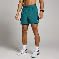 Image of Myprotein MP Men's Hybrid Lightweight 5 2-in-1 Shorts - Rich Teal - L