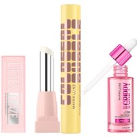 Maybelline Viral Favourites Make Up Bundle with Grippy Primer, Colossal Mascara and Lifter Glaze Lip Balm (Various Shades) - Clear Crave