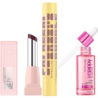 Maybelline Viral Favourites Make Up Bundle with Grippy Primer, Colossal Mascara and Lifter Glaze Lip Balm (Various Shades) - Caramel Glow